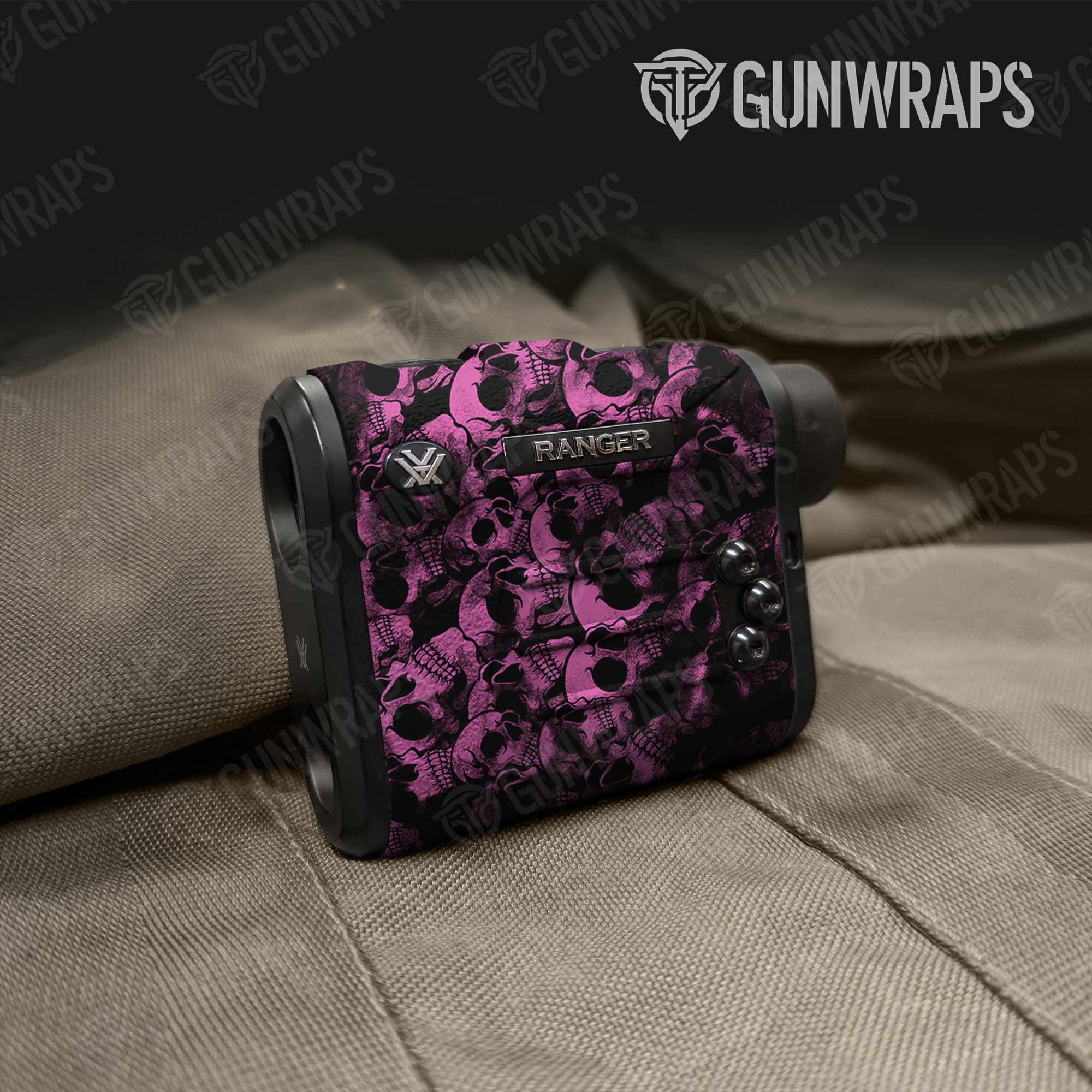 Skull Pink Gun Skin Vinyl Wrap
