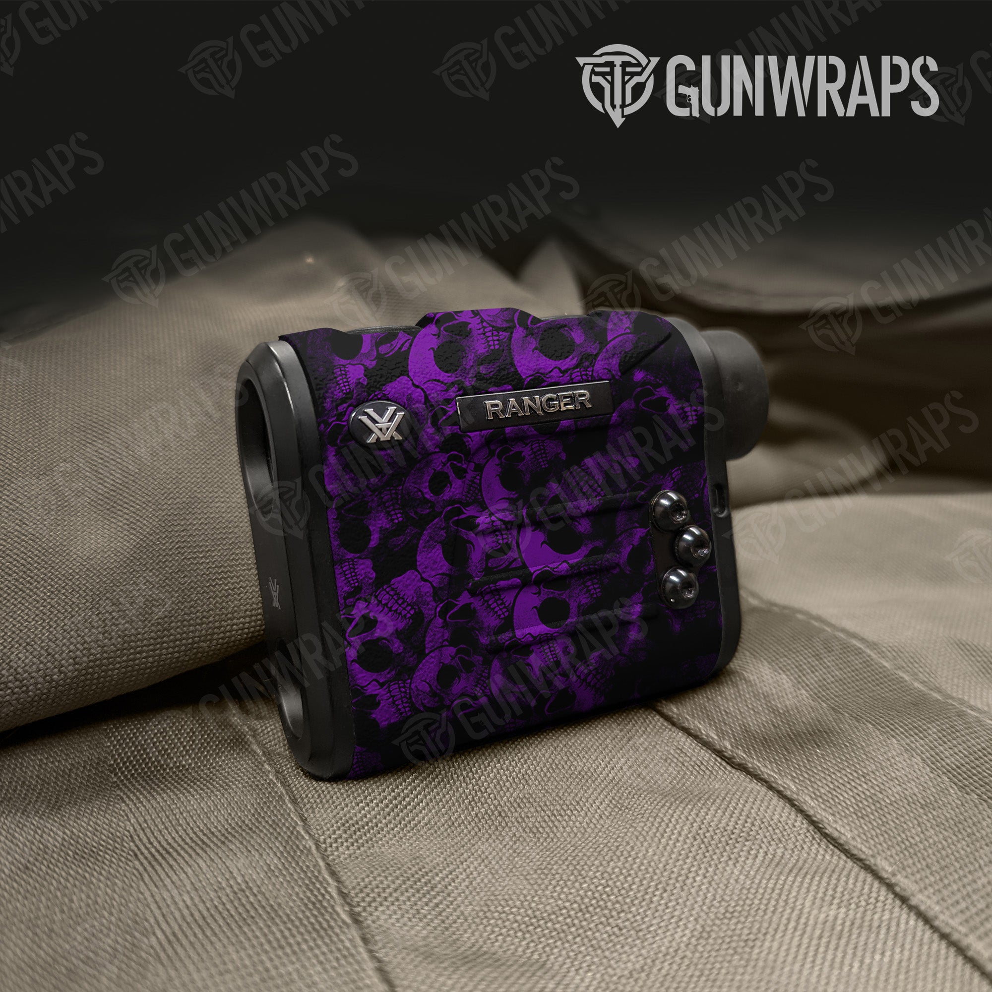 Skull Purple Gun Skin Vinyl Wrap