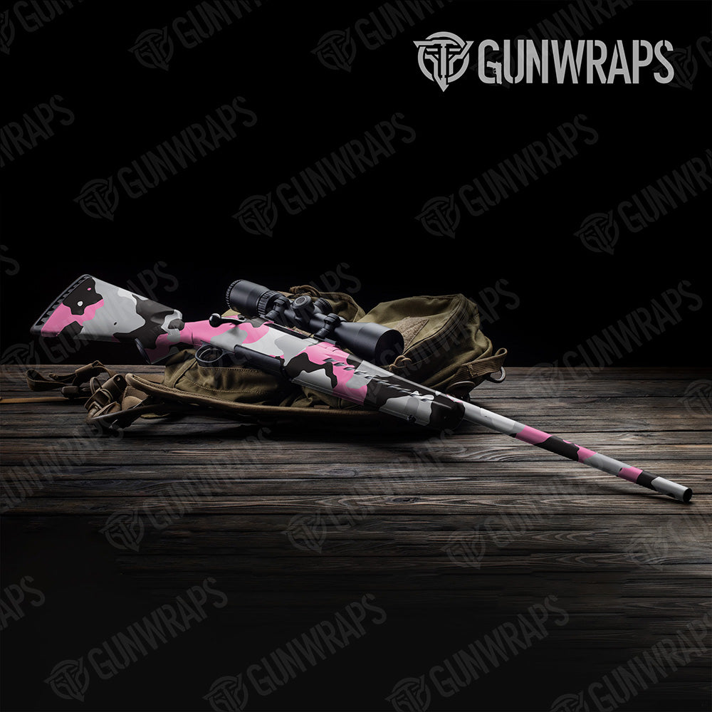 Cumulus Pink Tiger Gun Skin Vinyl Wrap