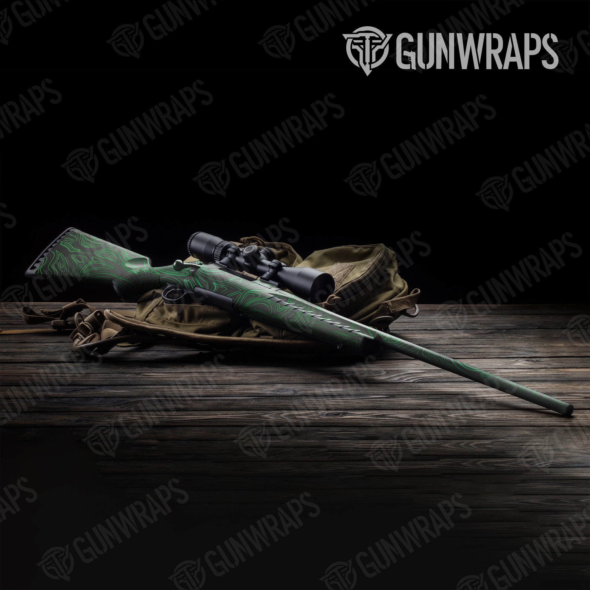 Damascus Green Gun Skin Vinyl Wrap