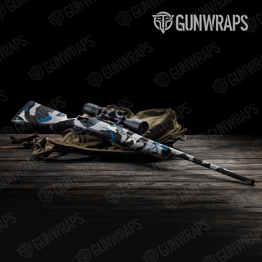 Ragged Blue Tiger Gun Skin Vinyl Wrap