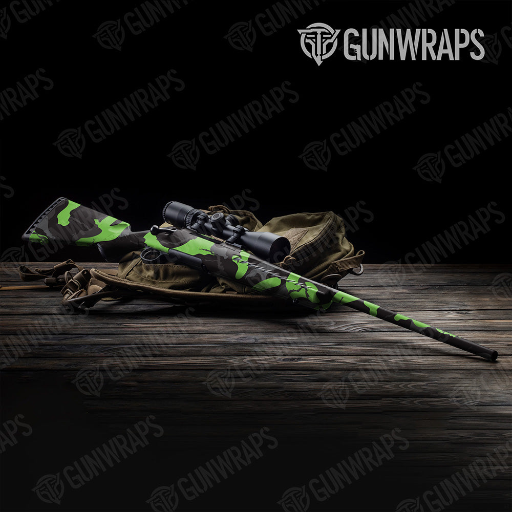 Ragged Metro Green Gun Skin Vinyl Wrap