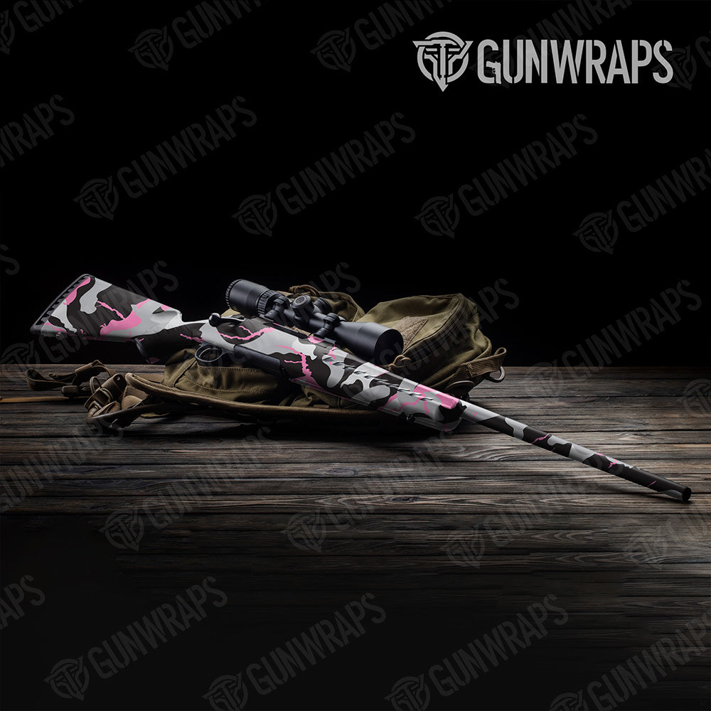 Ragged Pink Tiger Gun Skin Vinyl Wrap