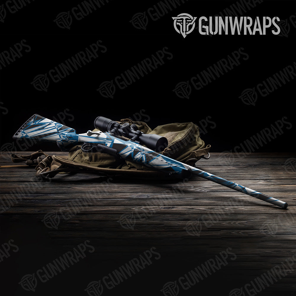 Sharp Blue Tiger Gun Skin Vinyl Wrap