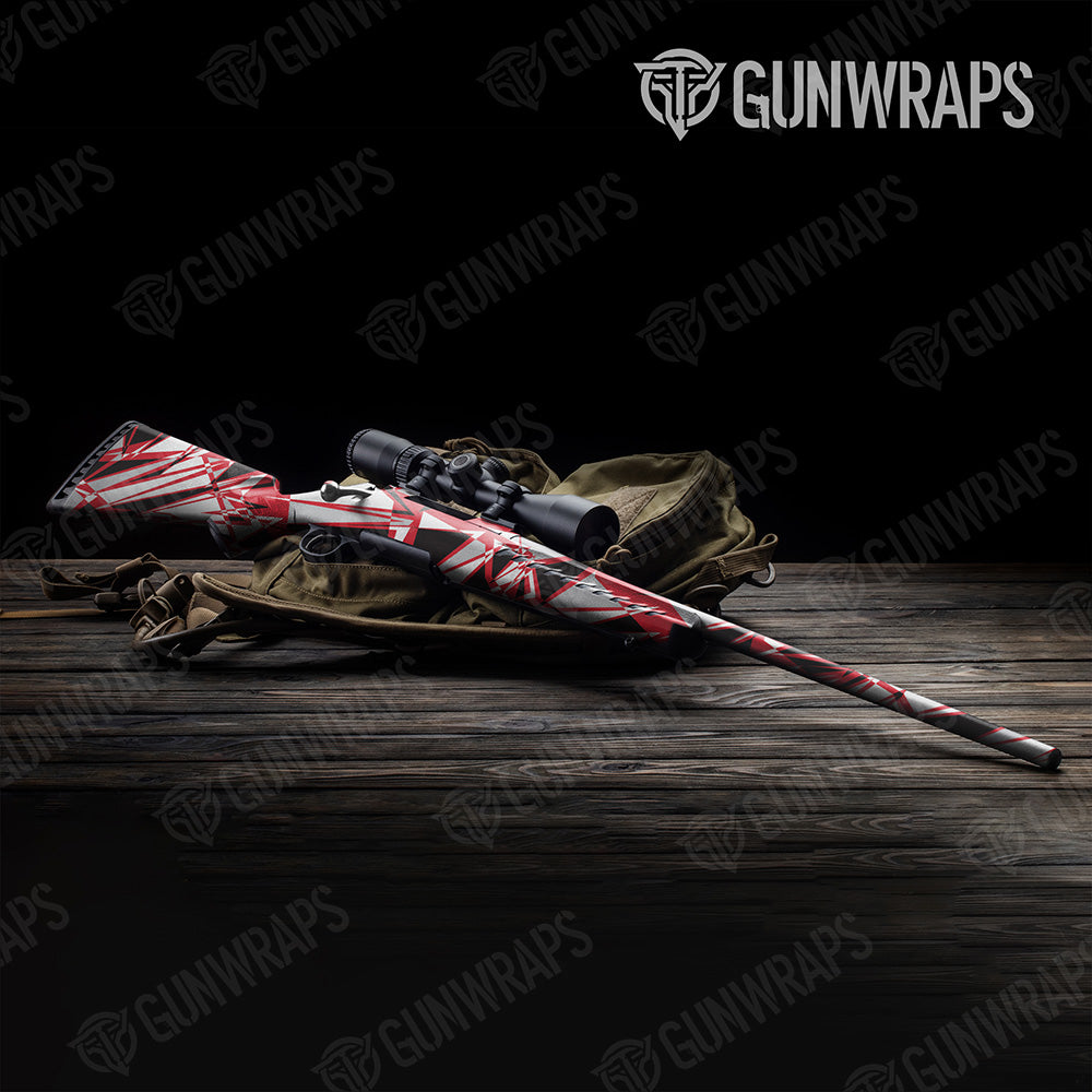 Sharp Red Tiger Gun Skin Vinyl Wrap