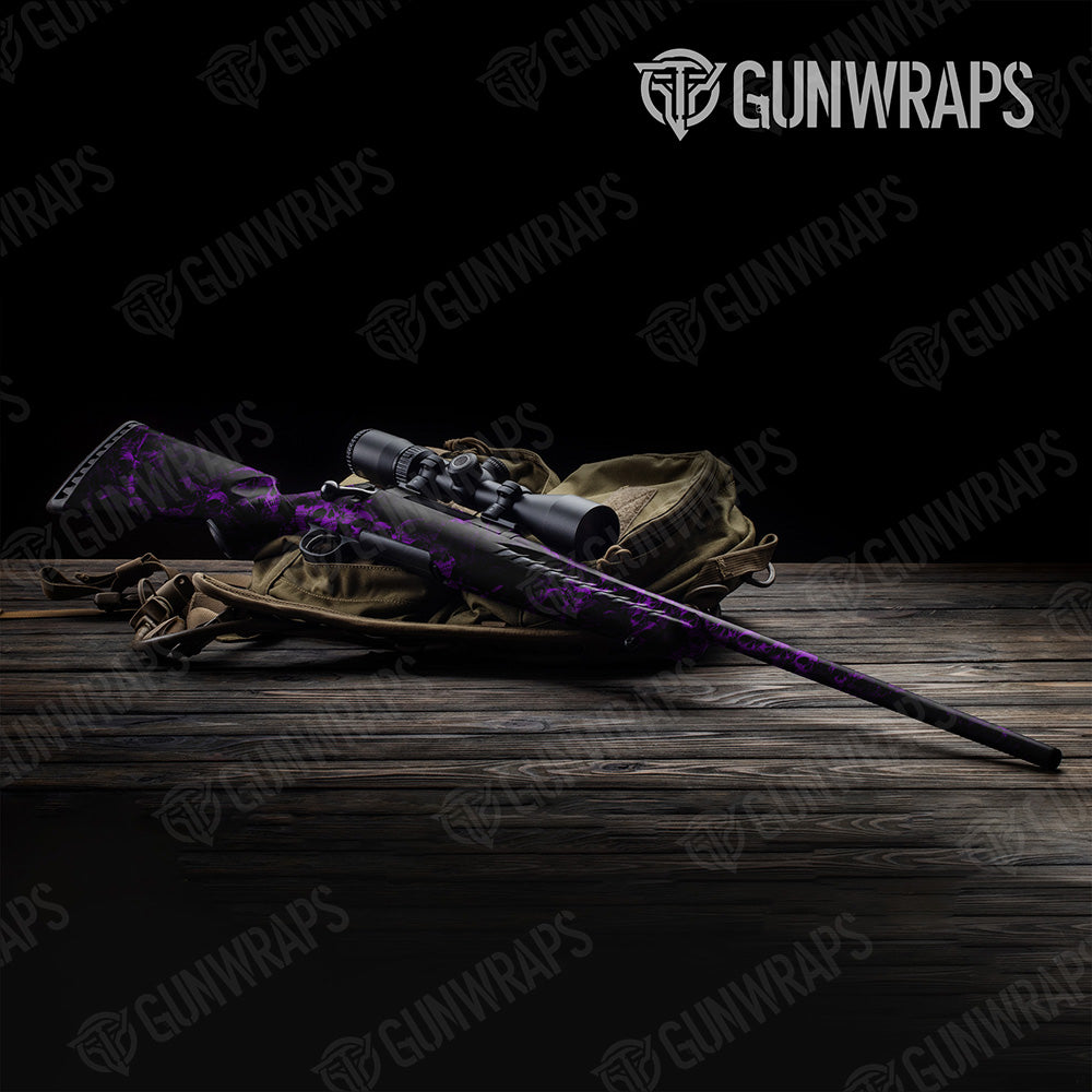 Skull Purple Gun Skin Vinyl Wrap