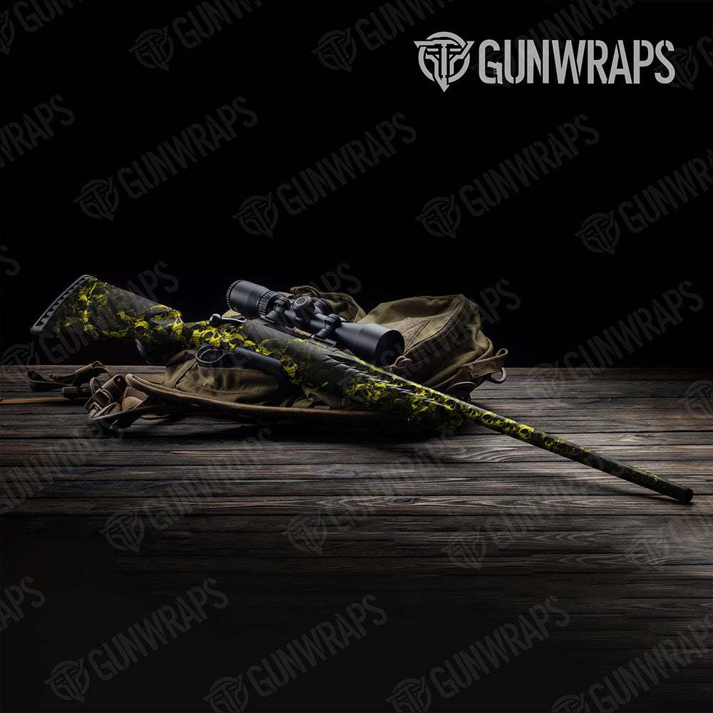 Skull Yellow Gun Skin Vinyl Wrap