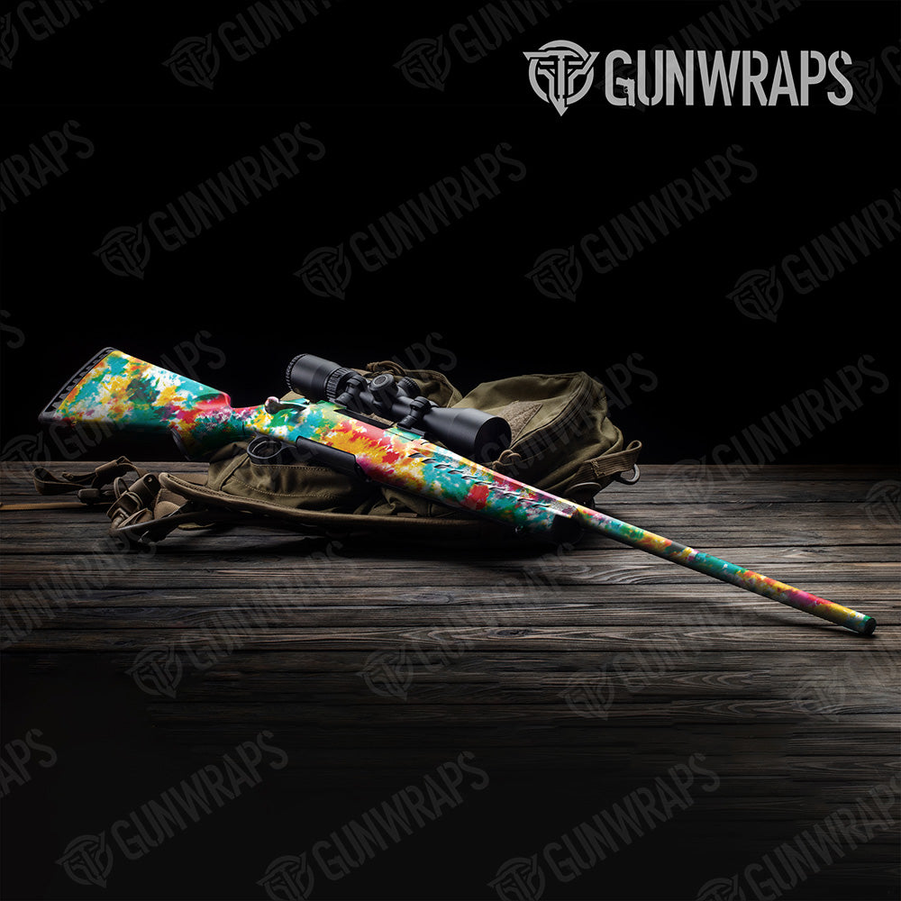 Tie Dye Jungle Fever Gun Skin Vinyl Wrap