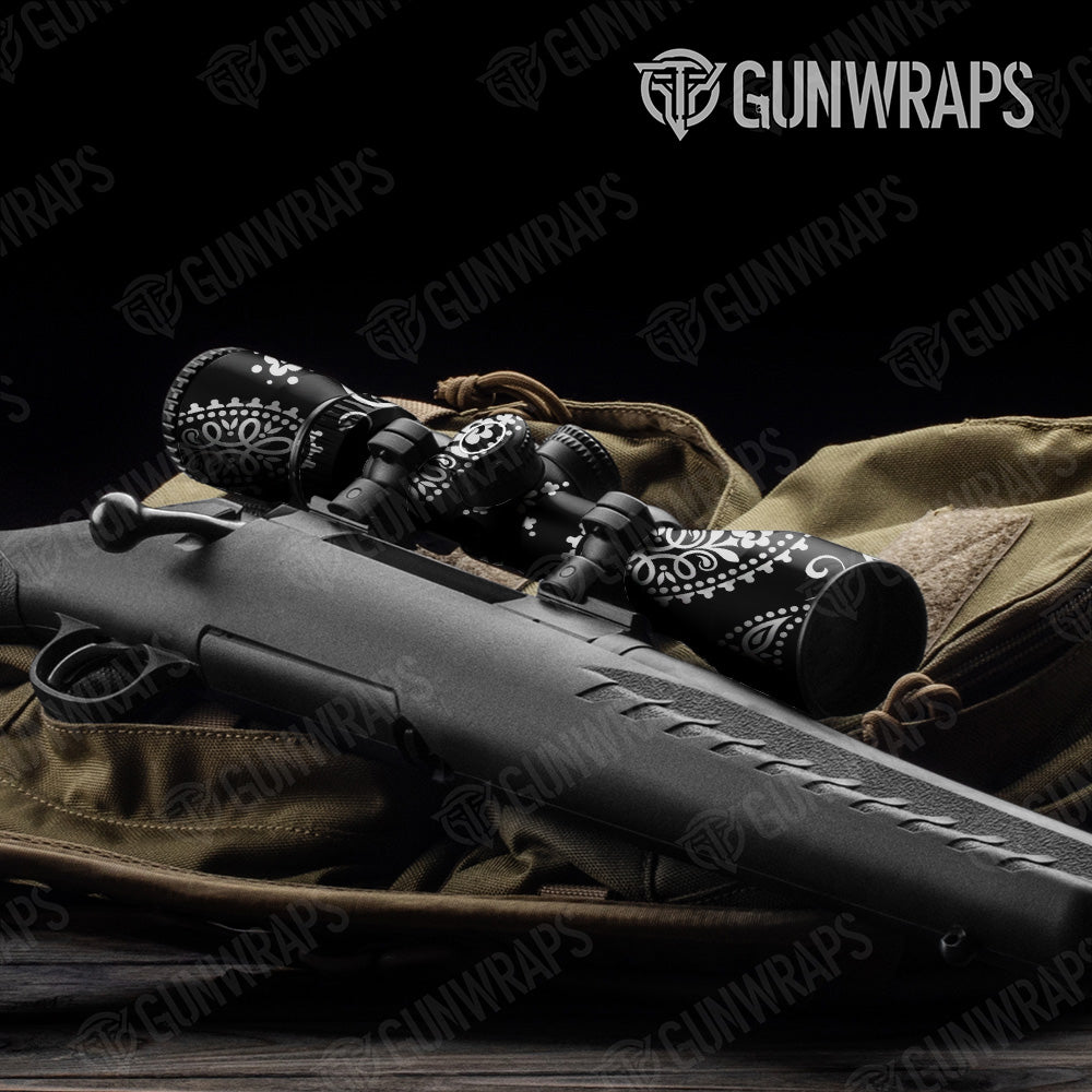 Bandana Black And White Gun Skin Vinyl Wrap