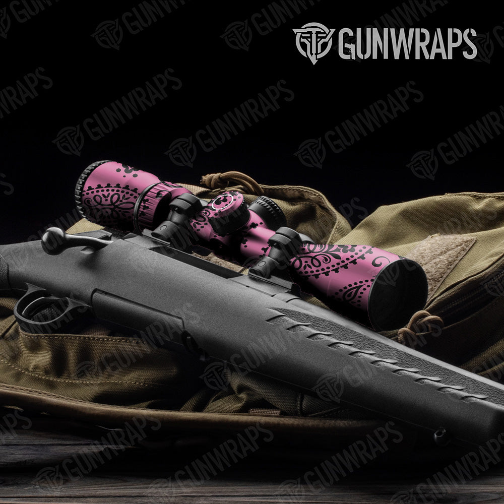 Bandana Pink And Black Gun Skin Vinyl Wrap