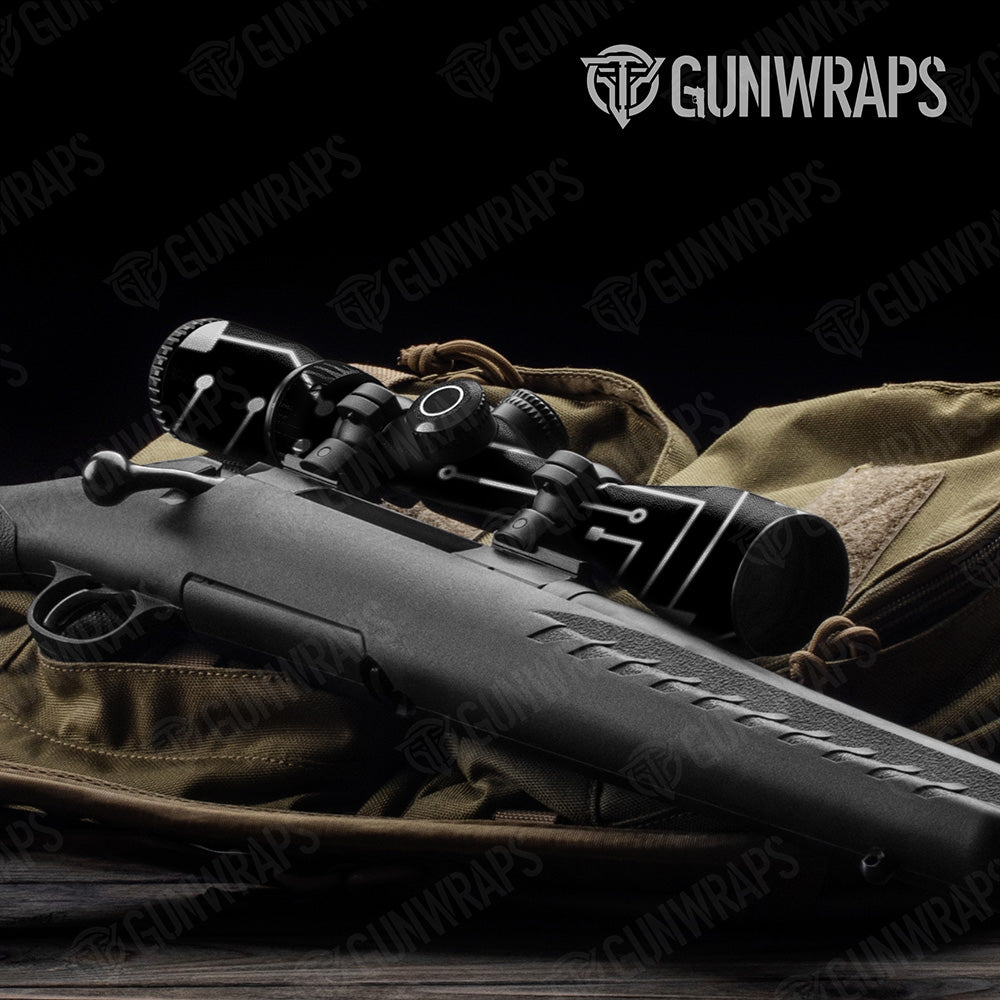 Scope Circuit Board White Gun Skin Vinyl Wrap