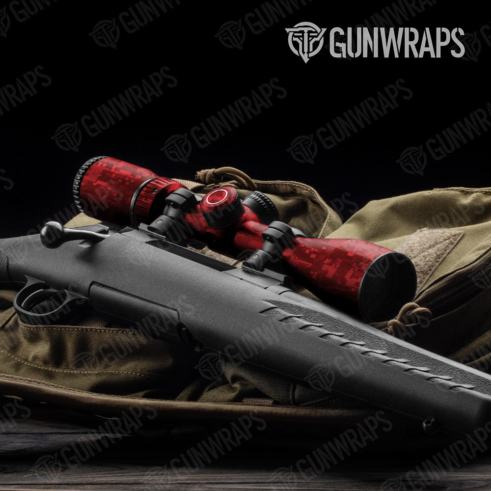 Digital Elite Red Gun Skin Vinyl Wrap