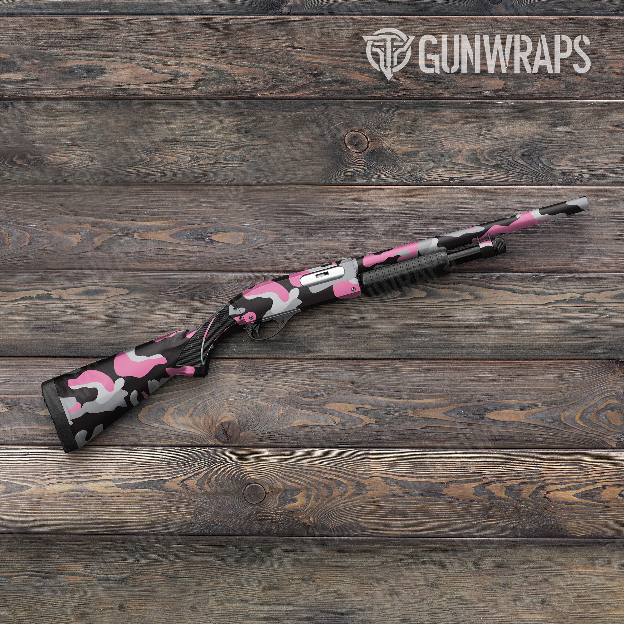 Classic Pink Tiger Gun Skin Vinyl Wrap