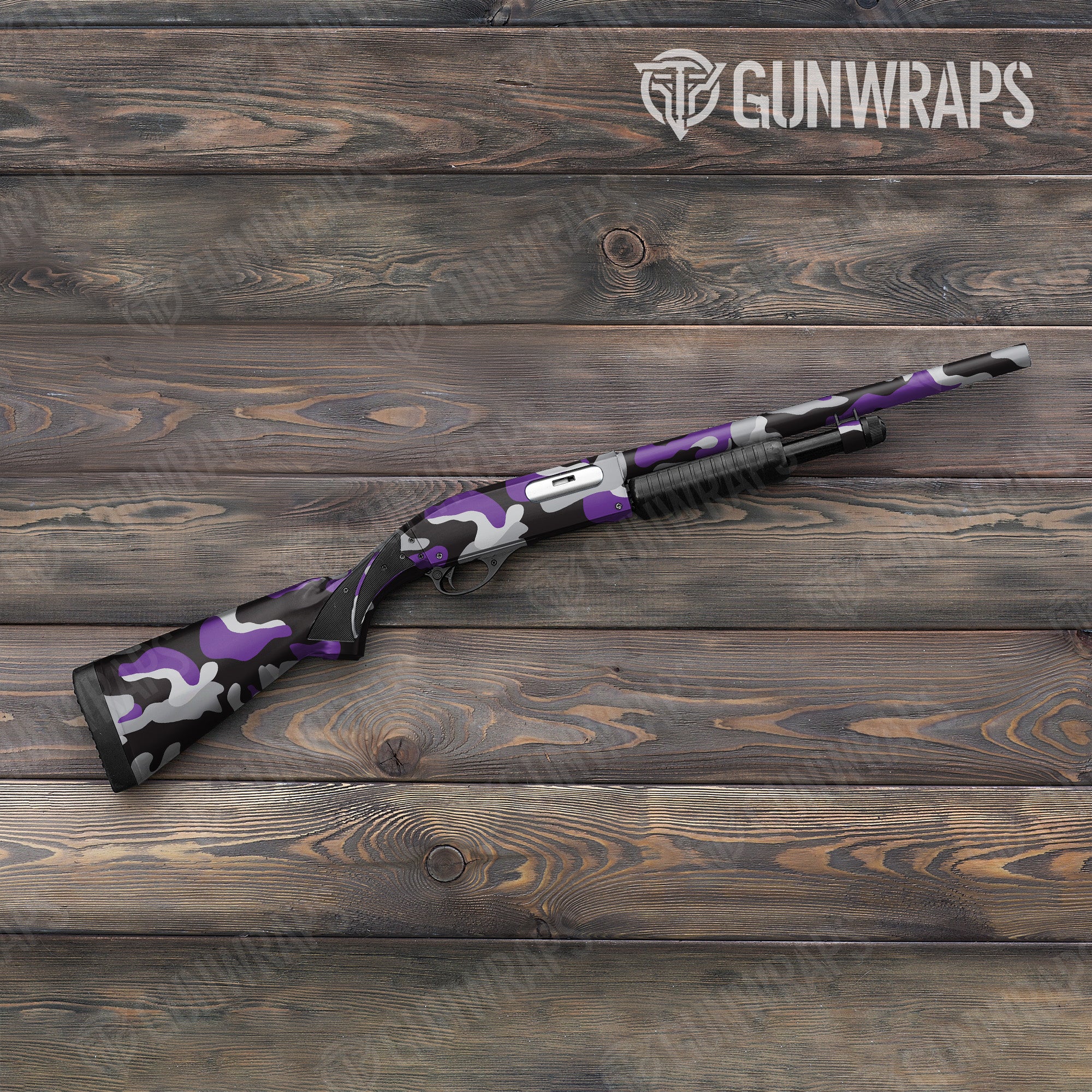 Classic Purple Tiger Gun Skin Vinyl Wrap