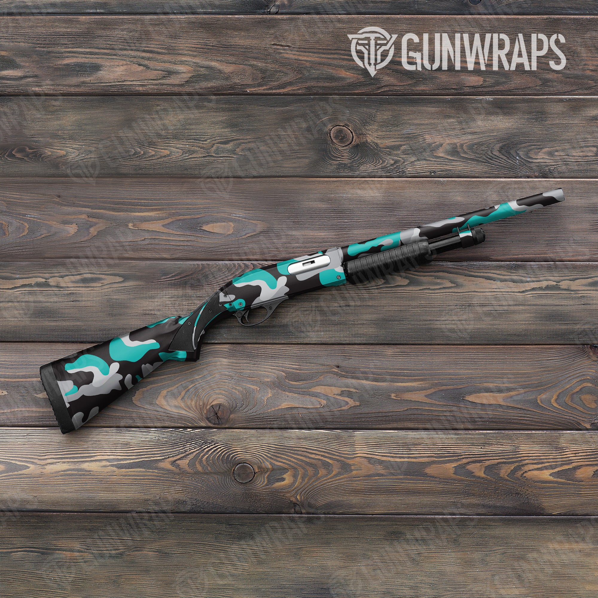 Classic Tiffany Blue Tiger Gun Skin Vinyl Wrap