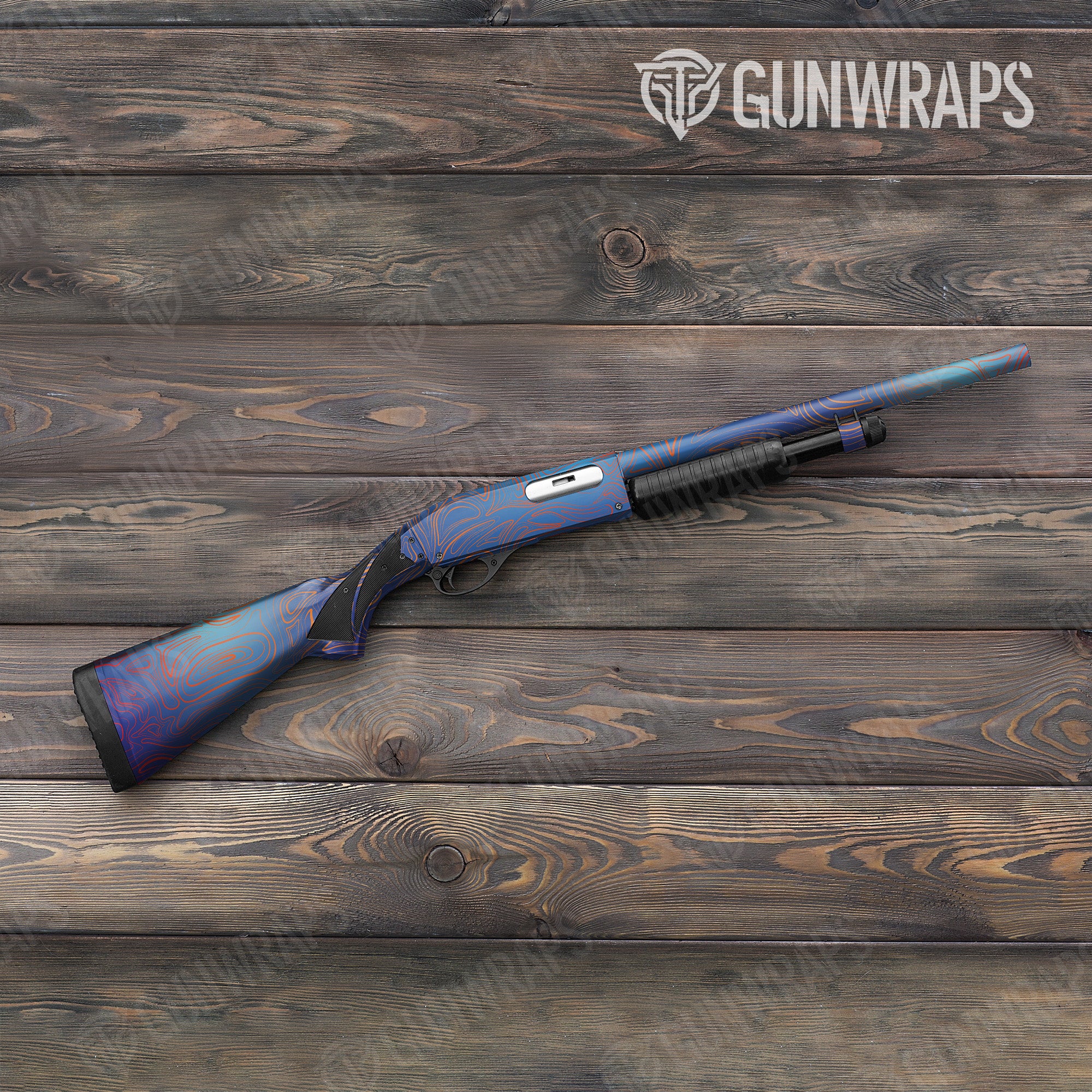 Damascus Fire And Ice Gun Skin Vinyl Wrap