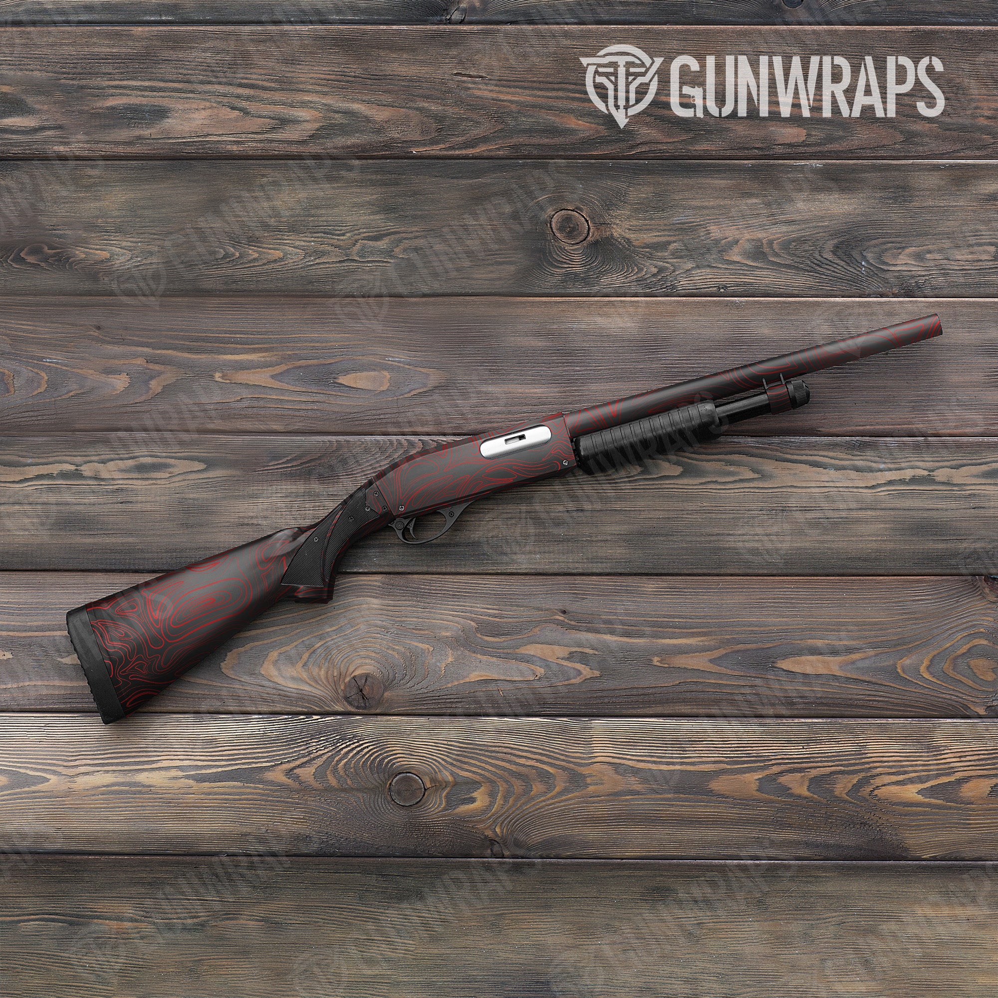 Damascus Red Gun Skin Vinyl Wrap