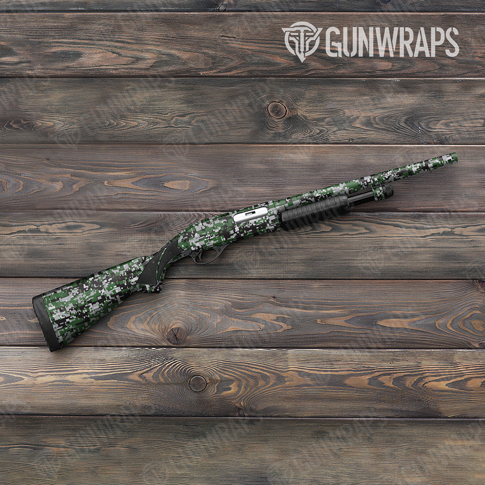 Digital Green Tiger Gun Skin Vinyl Wrap