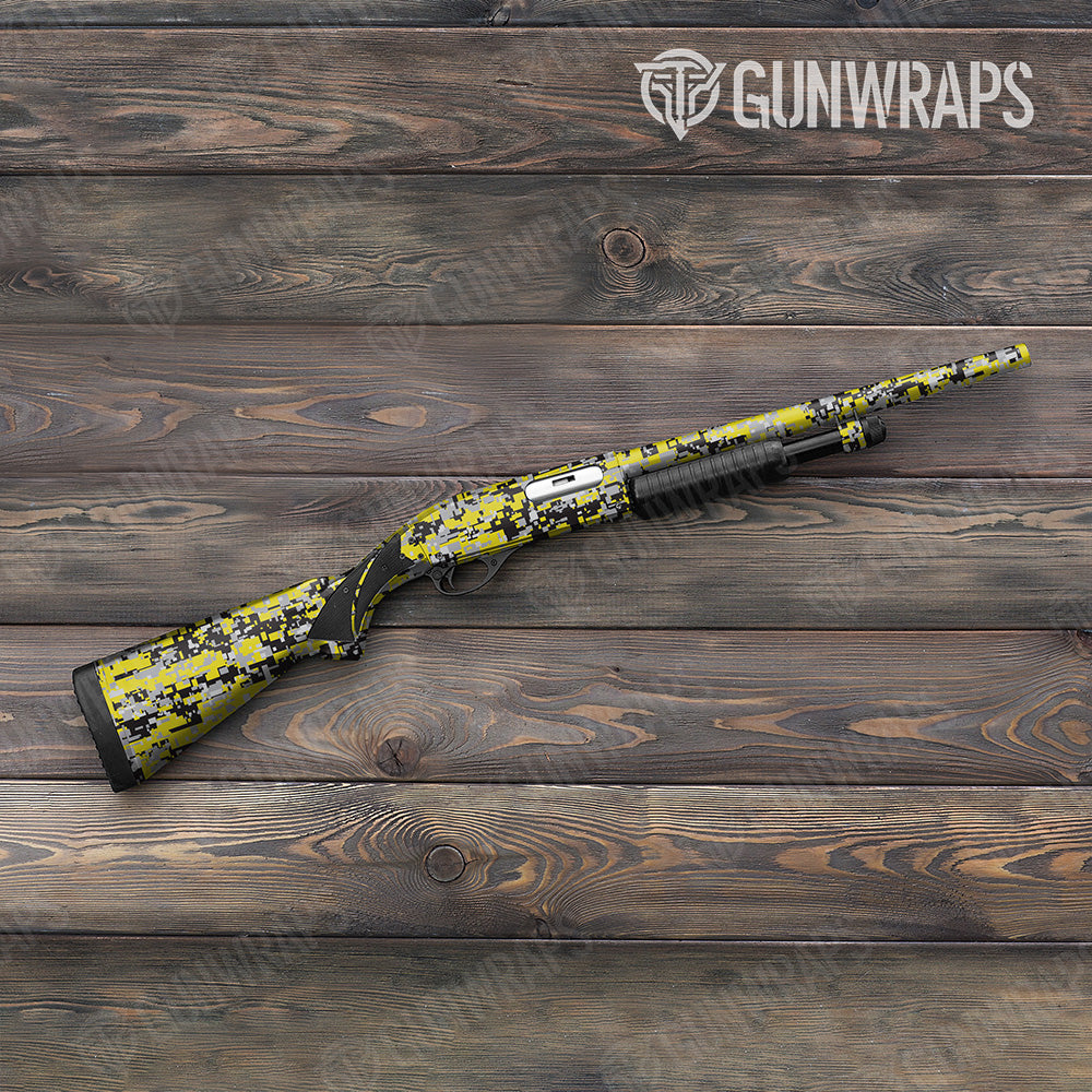 Digital Yellow Tiger Gun Skin Vinyl Wrap