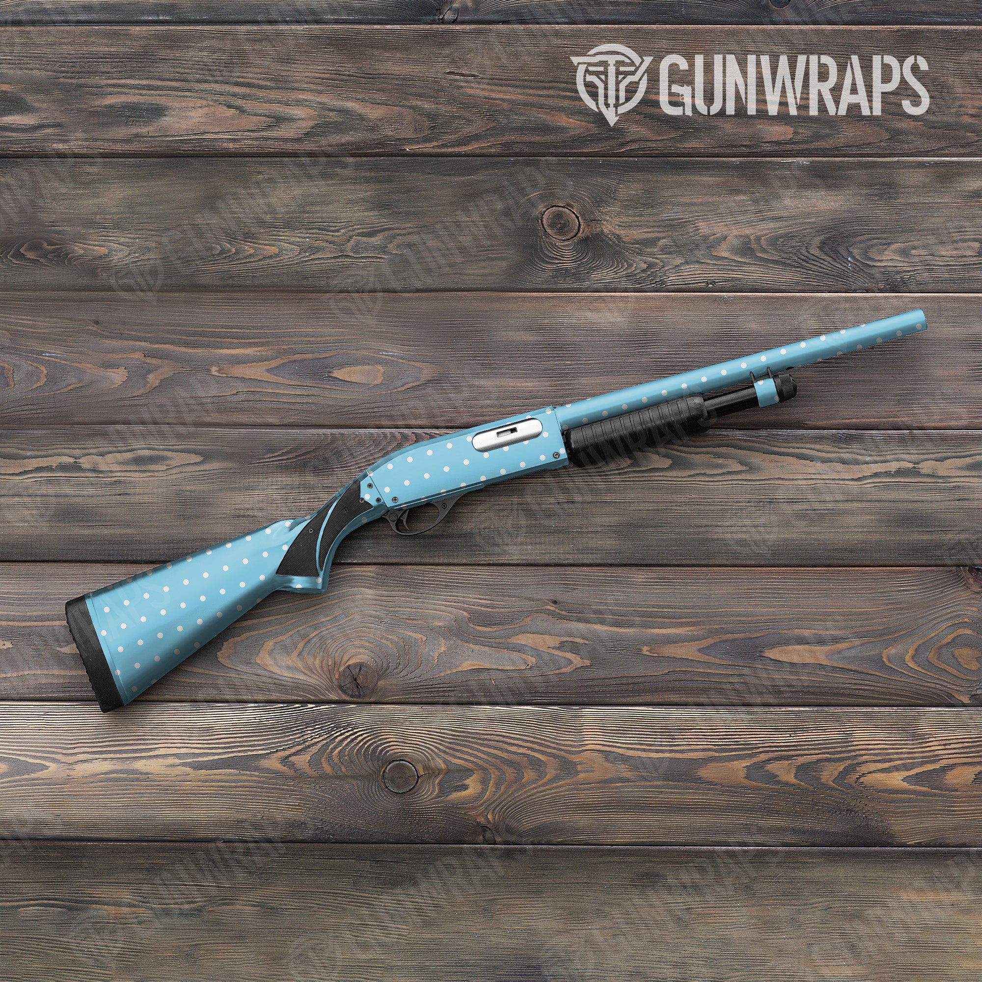 Dotted Blue Sky Gun Skin Vinyl Wrap