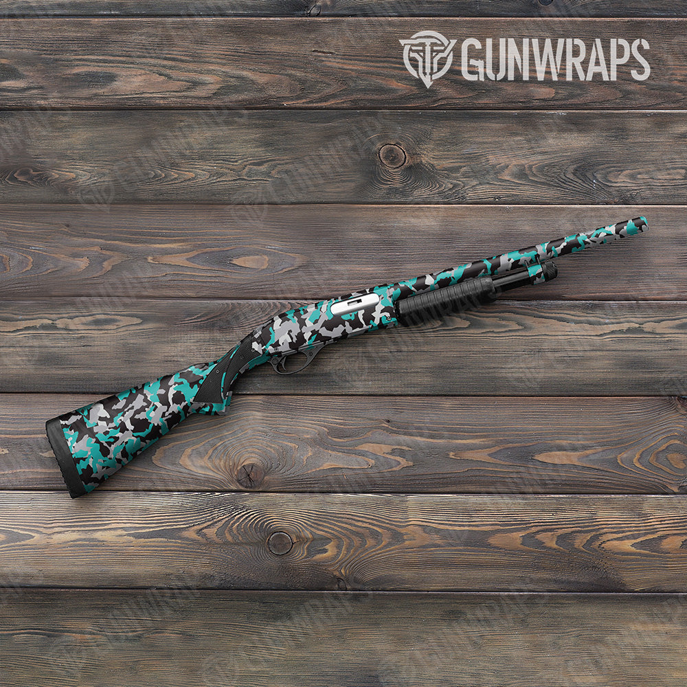 Erratic Tiffany Blue Tiger Gun Skin Vinyl Wrap