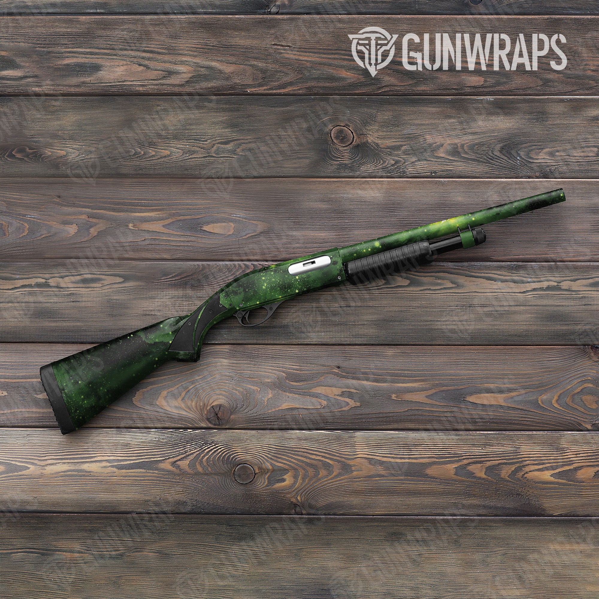 Galaxy Green Gun Skin Vinyl Wrap