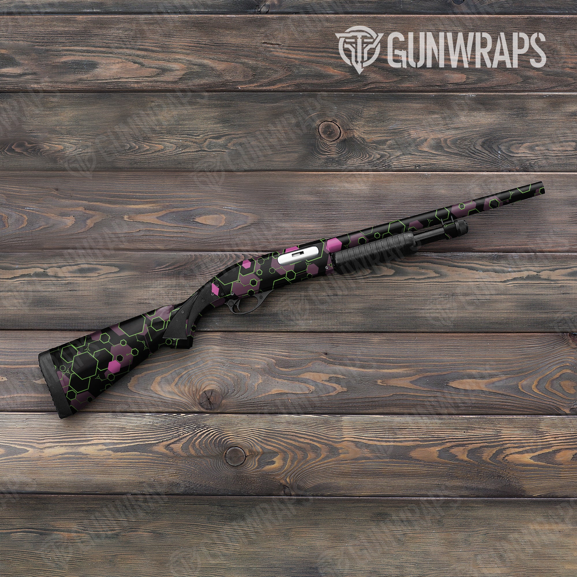 Hex DNA Neon Night Gun Skin Vinyl Wrap