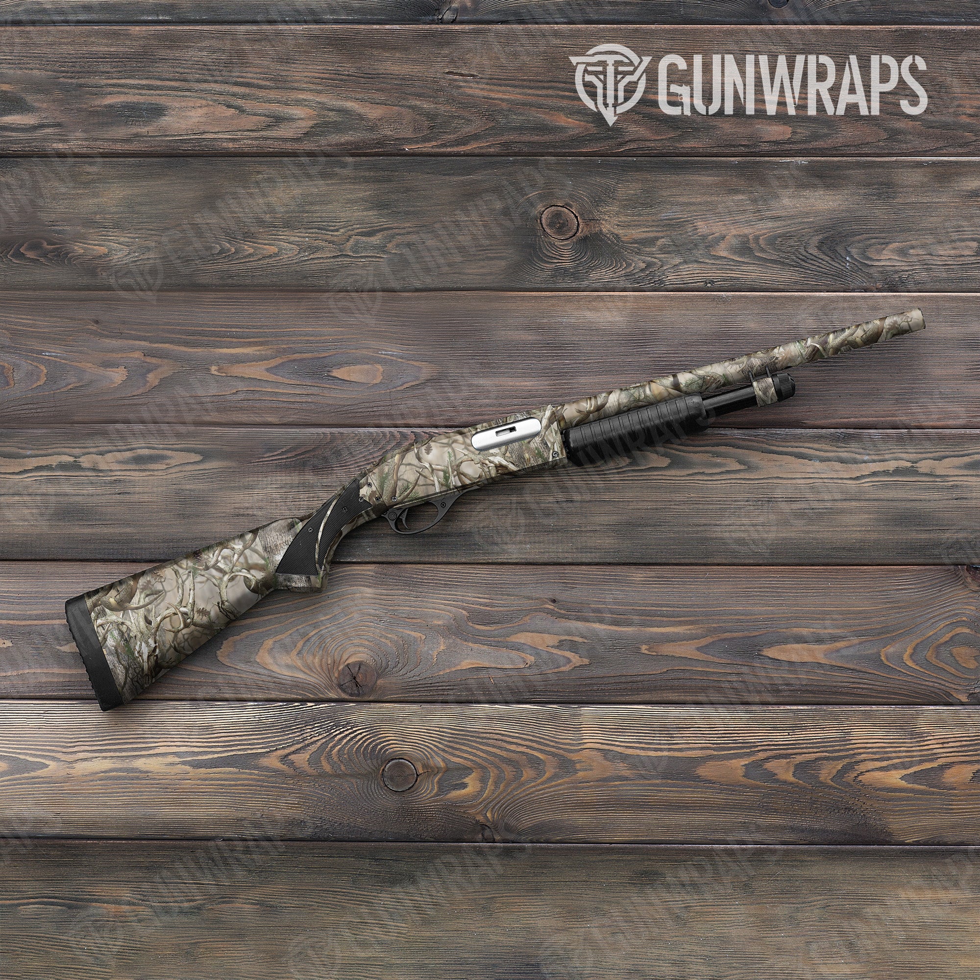 Nature Lifeless Woods Buck Skull Gun Skin Vinyl Wrap