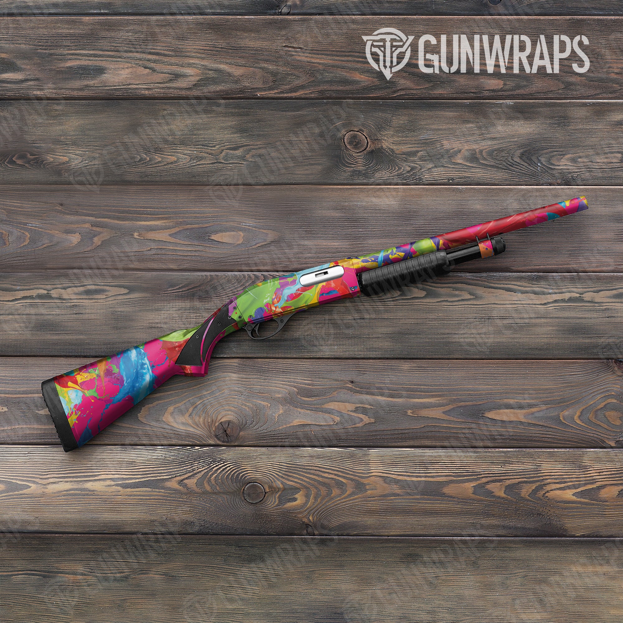 Paint Splatter Magenta Gun Skin Vinyl Wrap