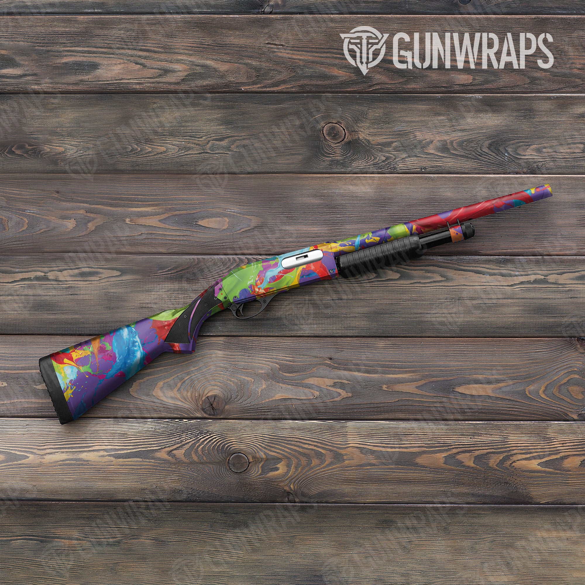 Paint Splatter Purple Gun Skin Vinyl Wrap