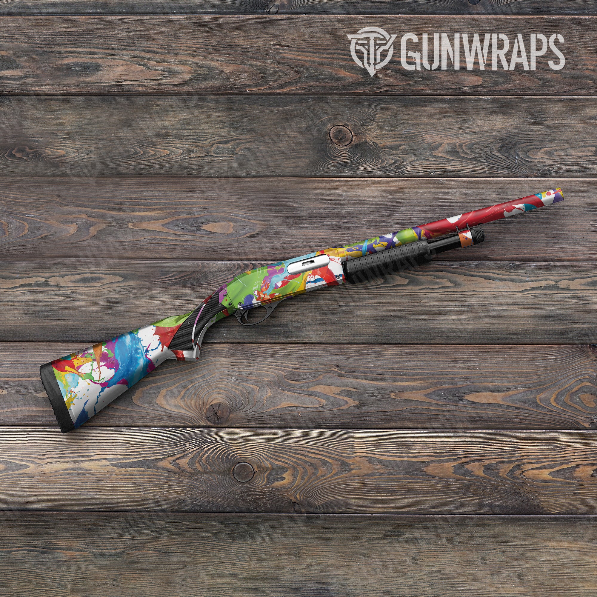 Paint Splatter White Gun Skin Vinyl Wrap