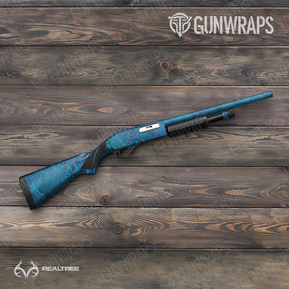 Realtree WAV3 Standard Blue Gun Skin Vinyl Wrap