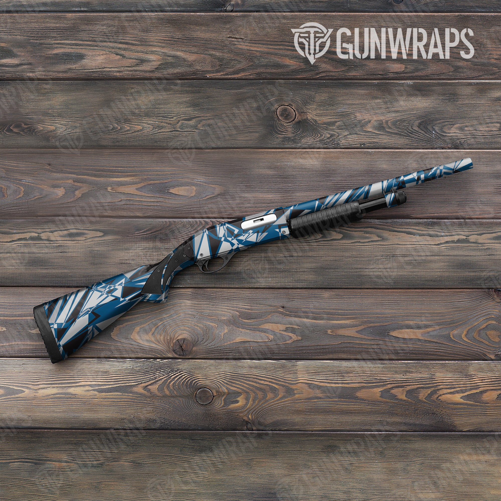 Sharp Blue Tiger Gun Skin Vinyl Wrap