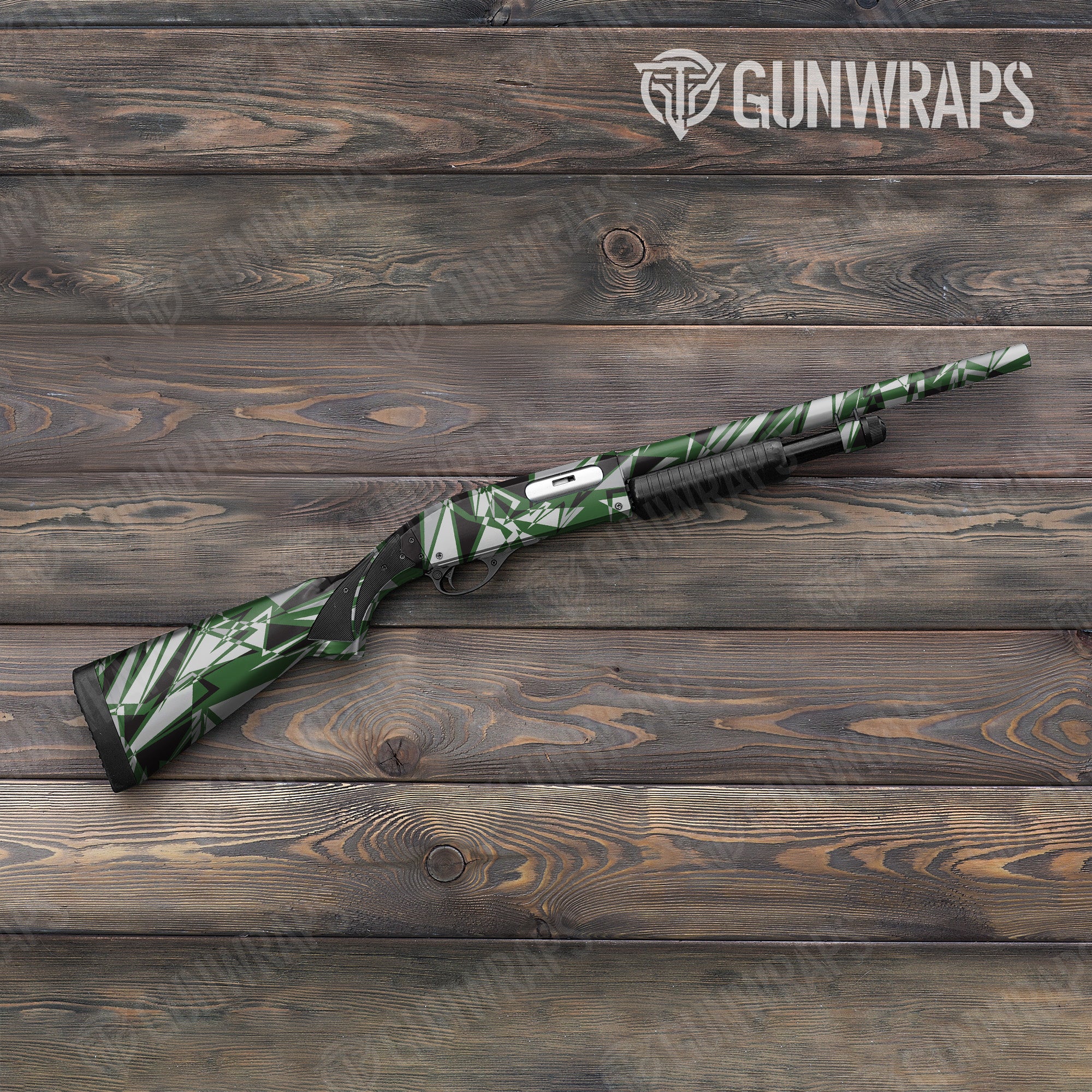 Sharp Green Tiger Gun Skin Vinyl Wrap