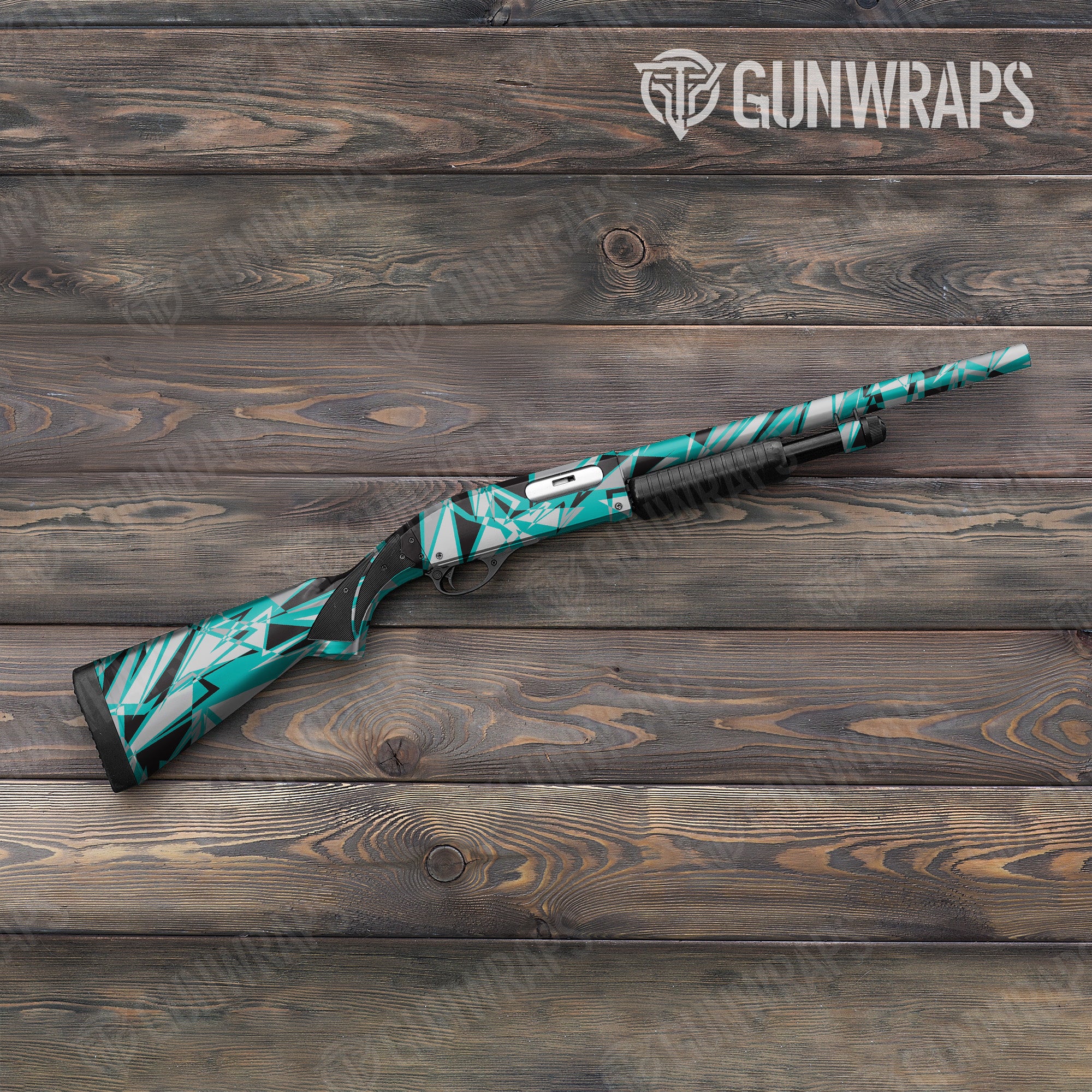 Sharp Tiffany Blue Tiger Gun Skin Vinyl Wrap