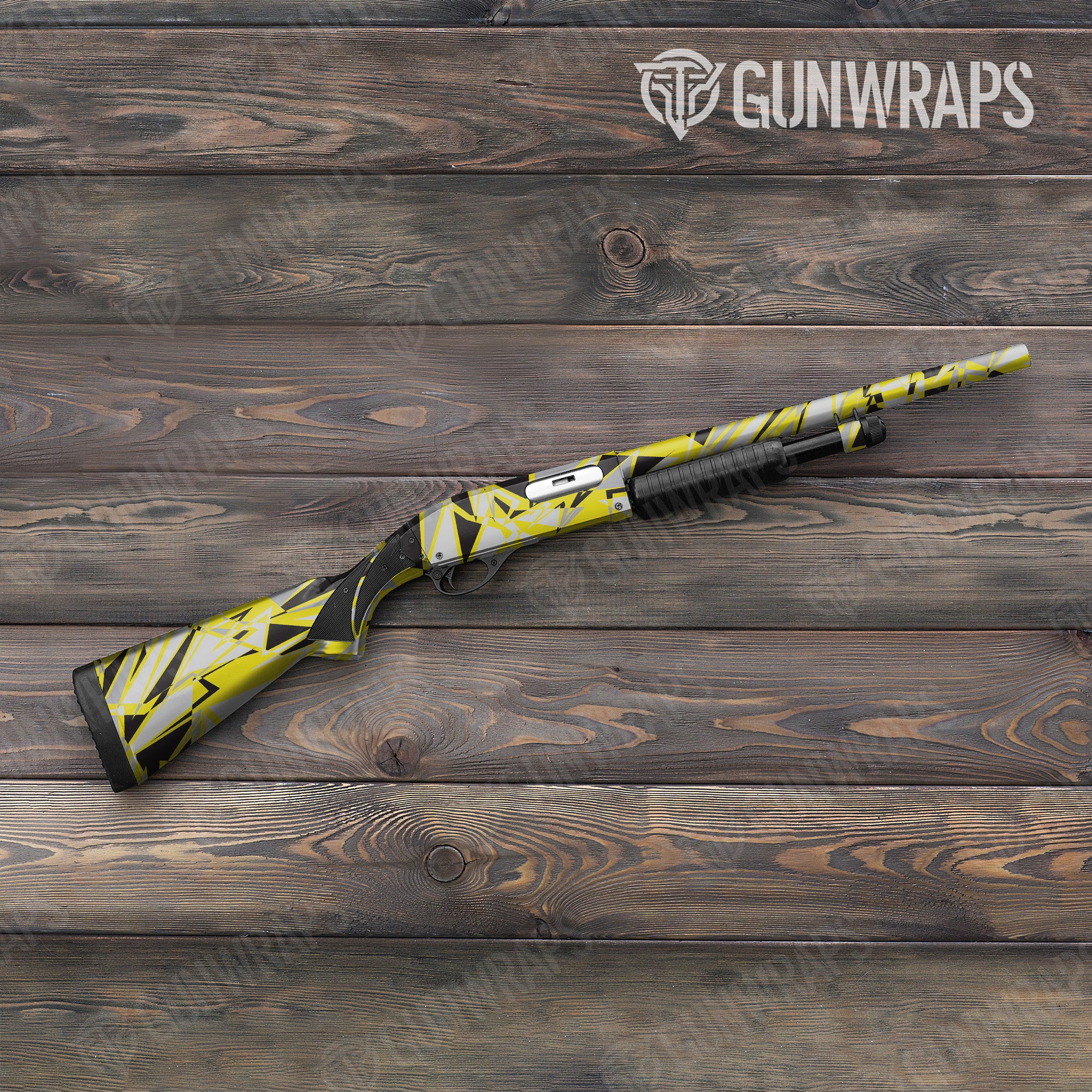 Sharp Yellow Tiger Gun Skin Vinyl Wrap