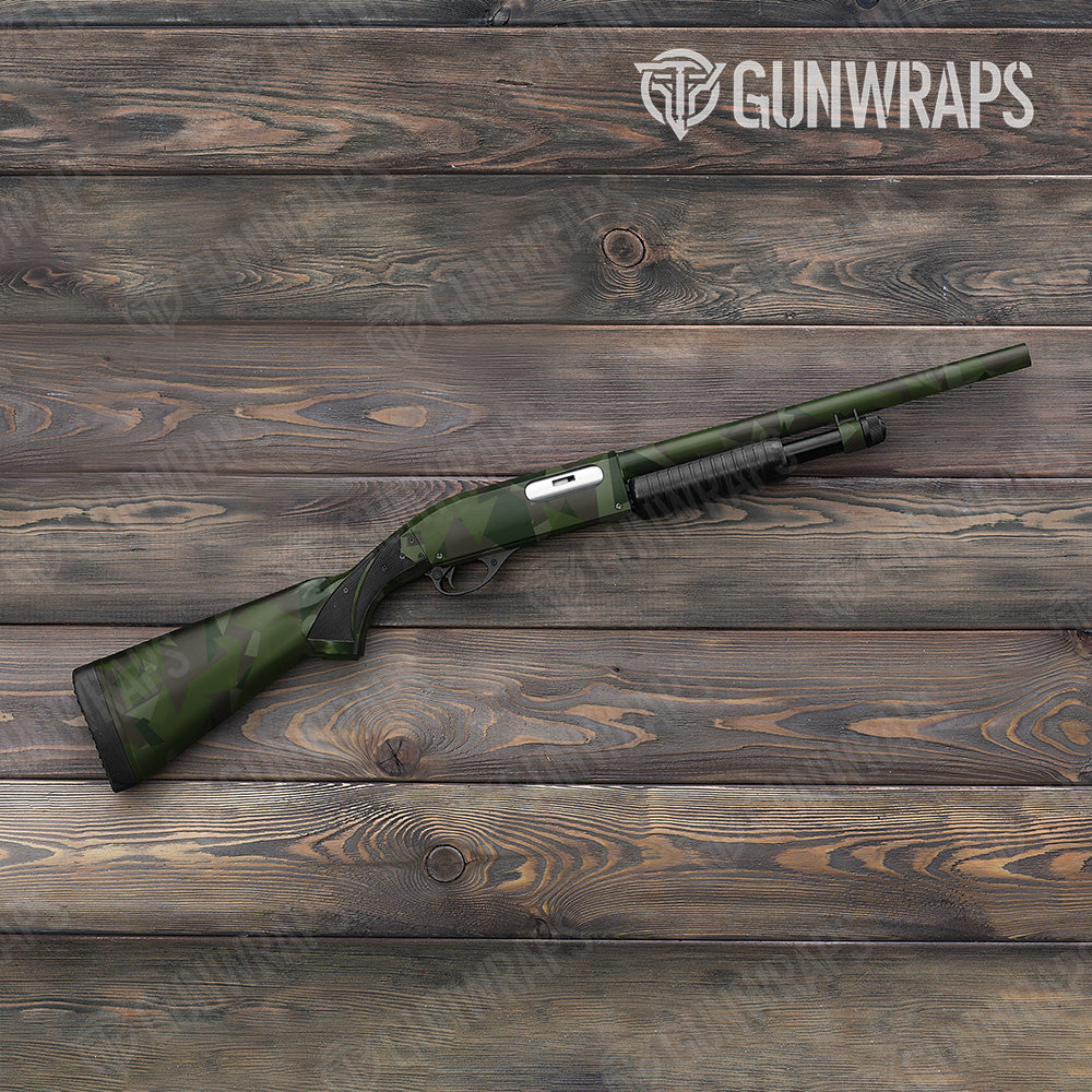 Shattered Army Dark Green Gun Skin Vinyl Wrap