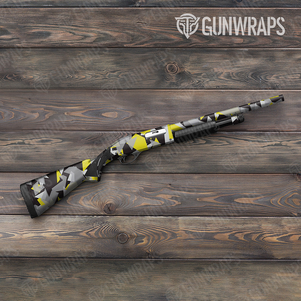 Shattered Yellow Tiger Gun Skin Vinyl Wrap