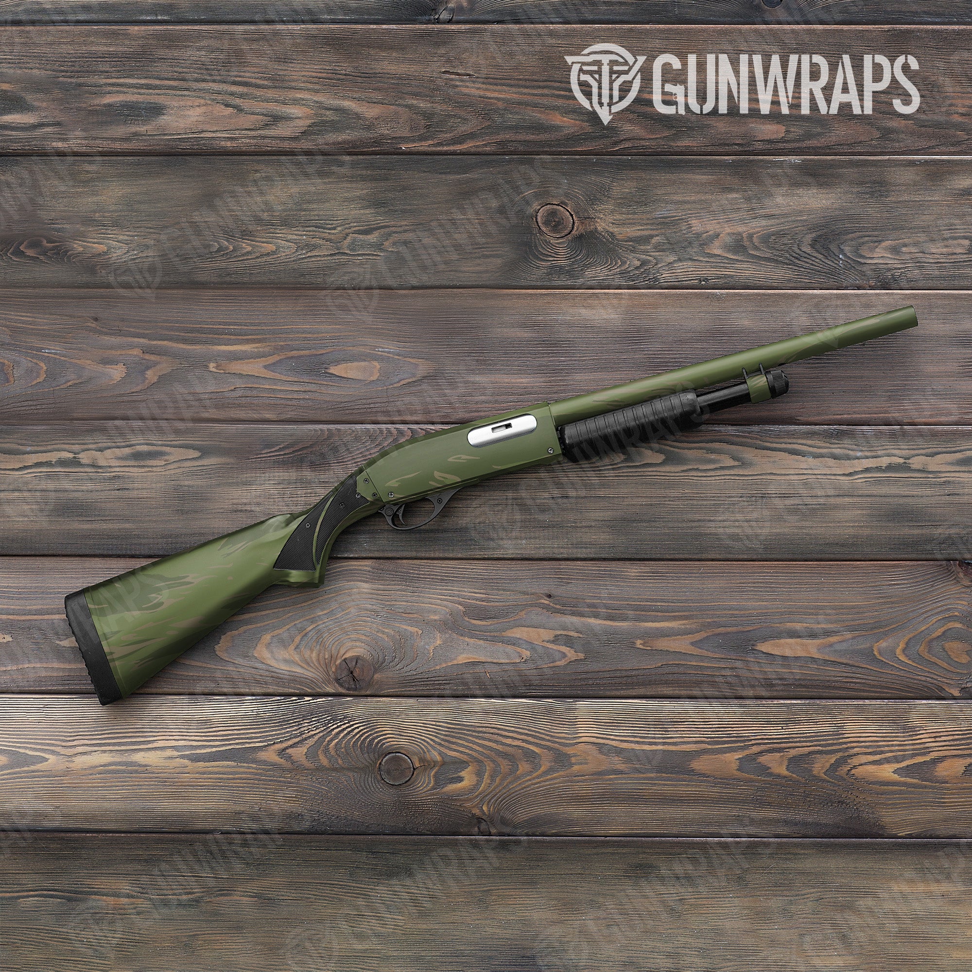 Shredded Army Green Gun Skin Vinyl Wrap