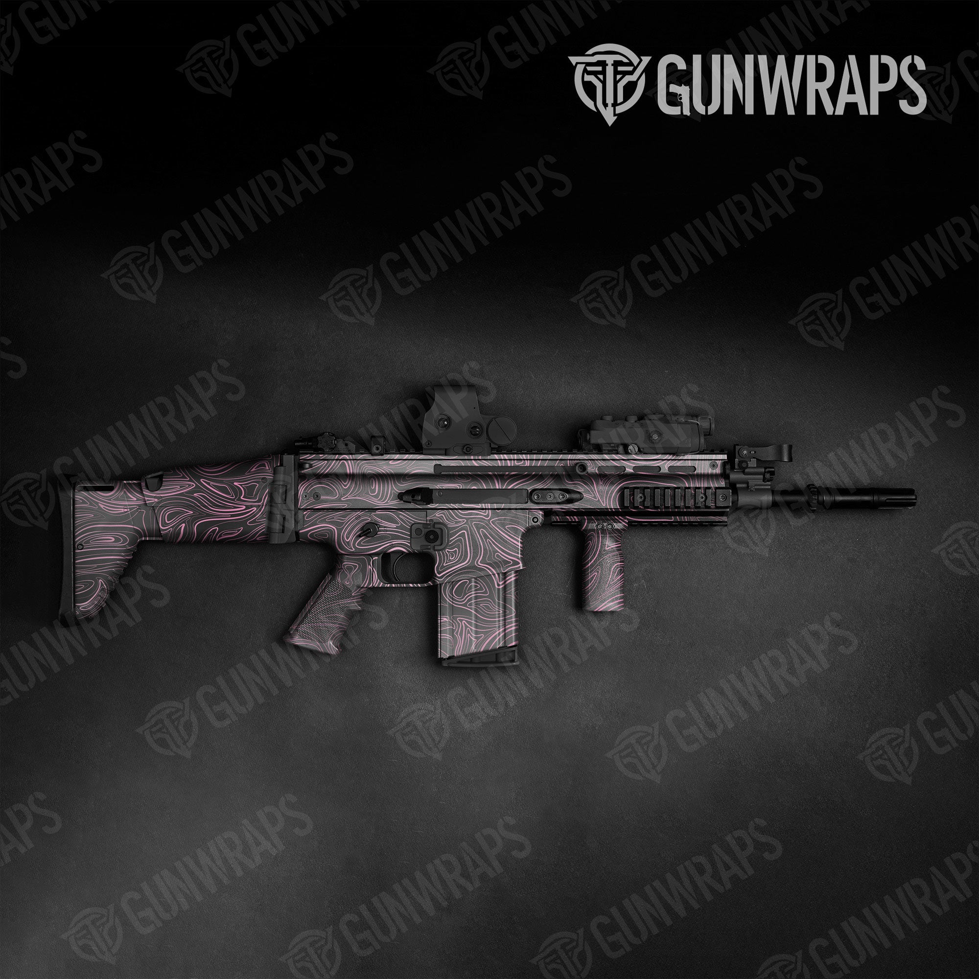 Damascus Pink Gun Skin Vinyl Wrap