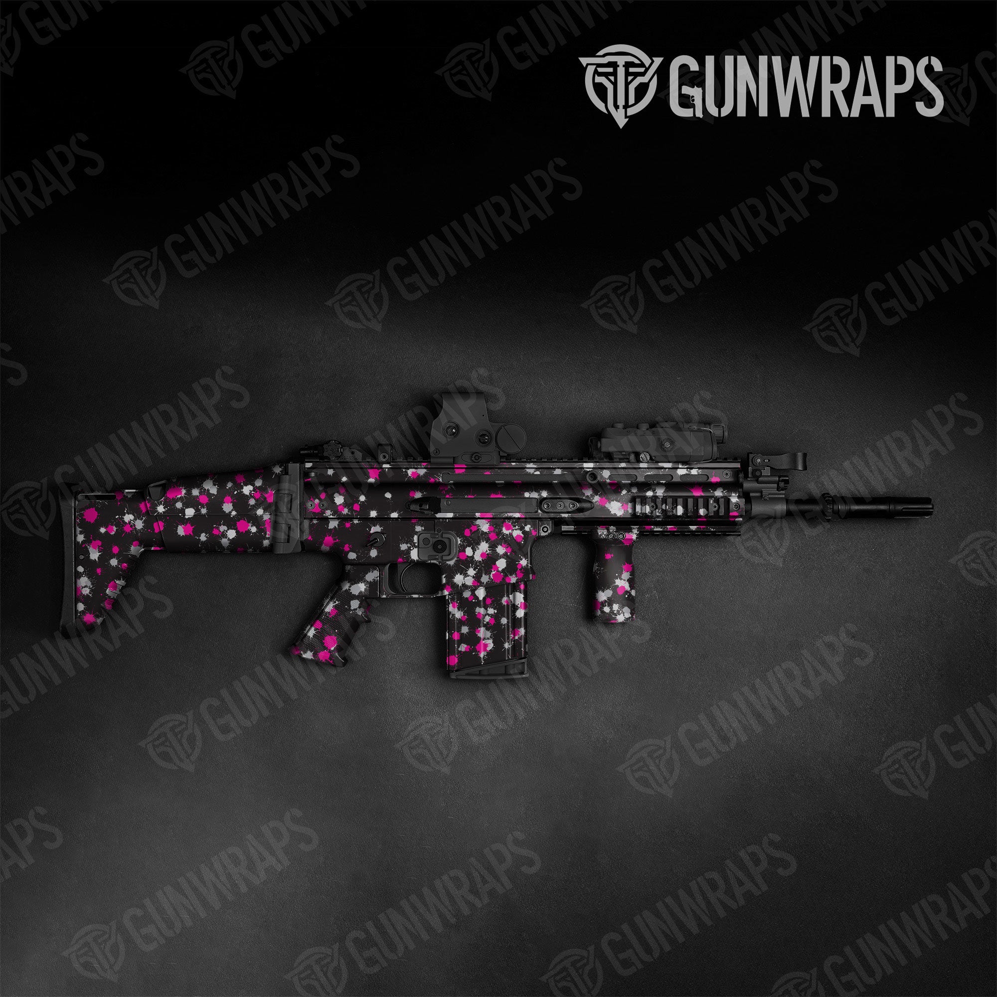 Paintball Magenta Tiger Gun Skin Vinyl Wrap