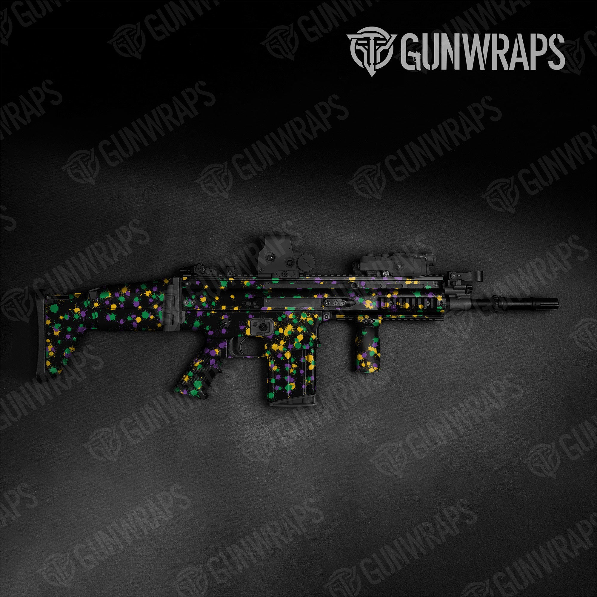 Paintball Mardi Gras Gun Skin Vinyl Wrap