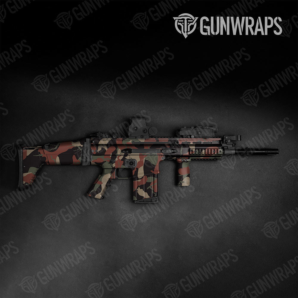Ragged Militant Copper Gun Skin Vinyl Wrap