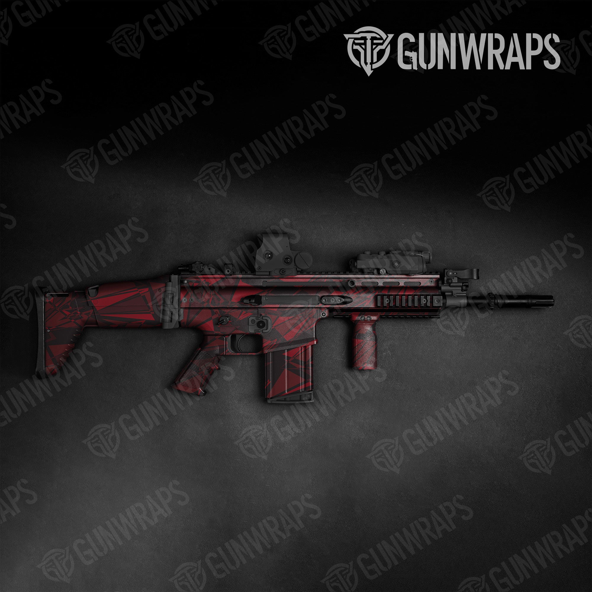 Sharp Vampire Red Gun Skin Vinyl Wrap