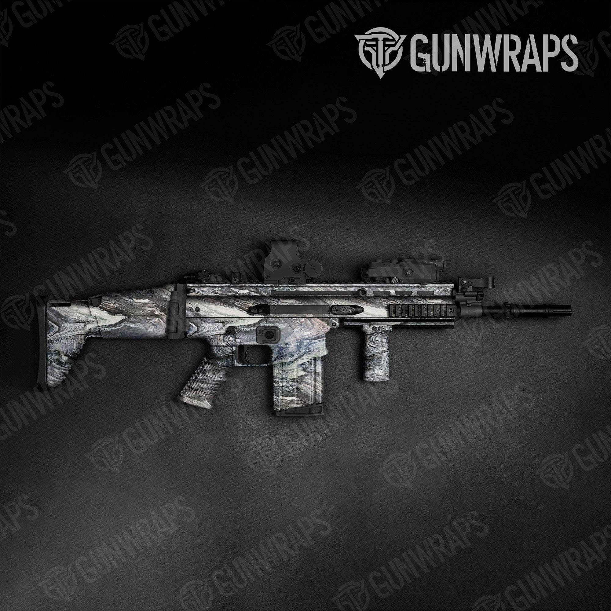 Stone Typhoon Gray Granite Gun Skin Vinyl Wrap