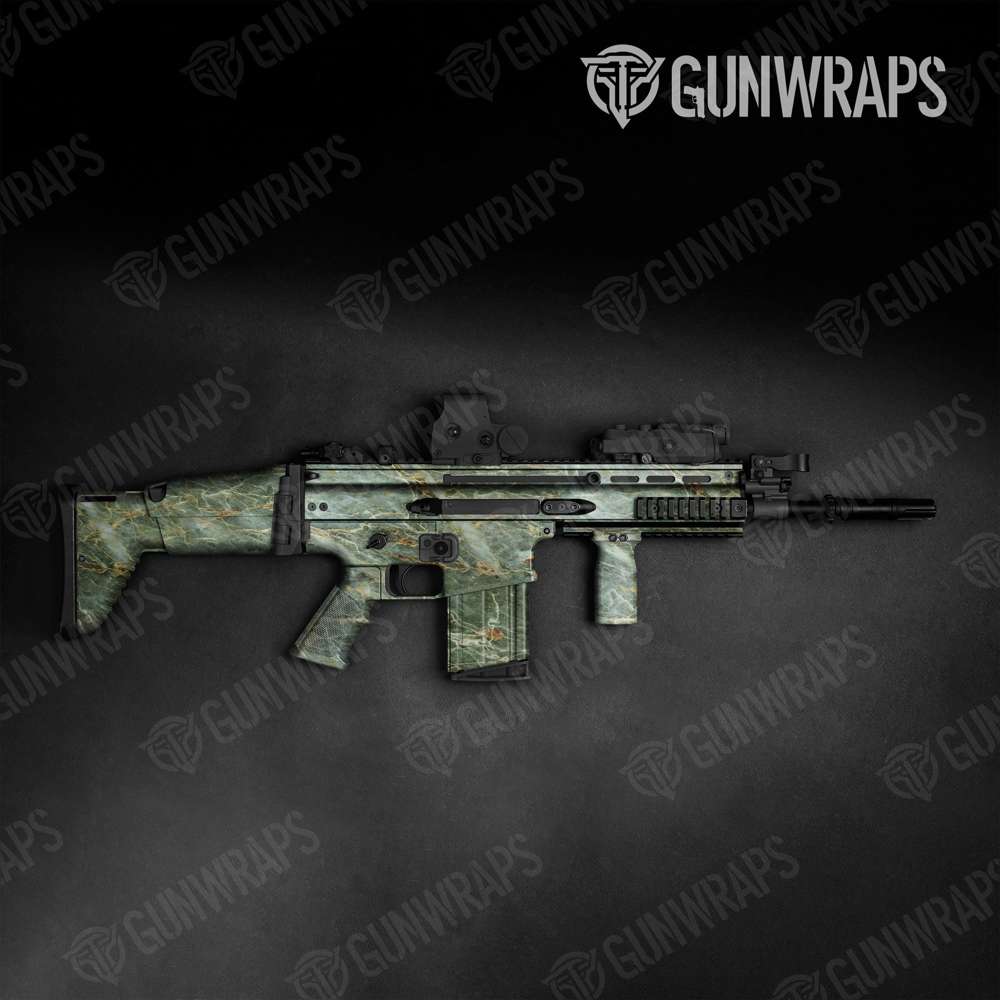 Stone Uba Tuba Green Marble Gun Skin Vinyl Wrap