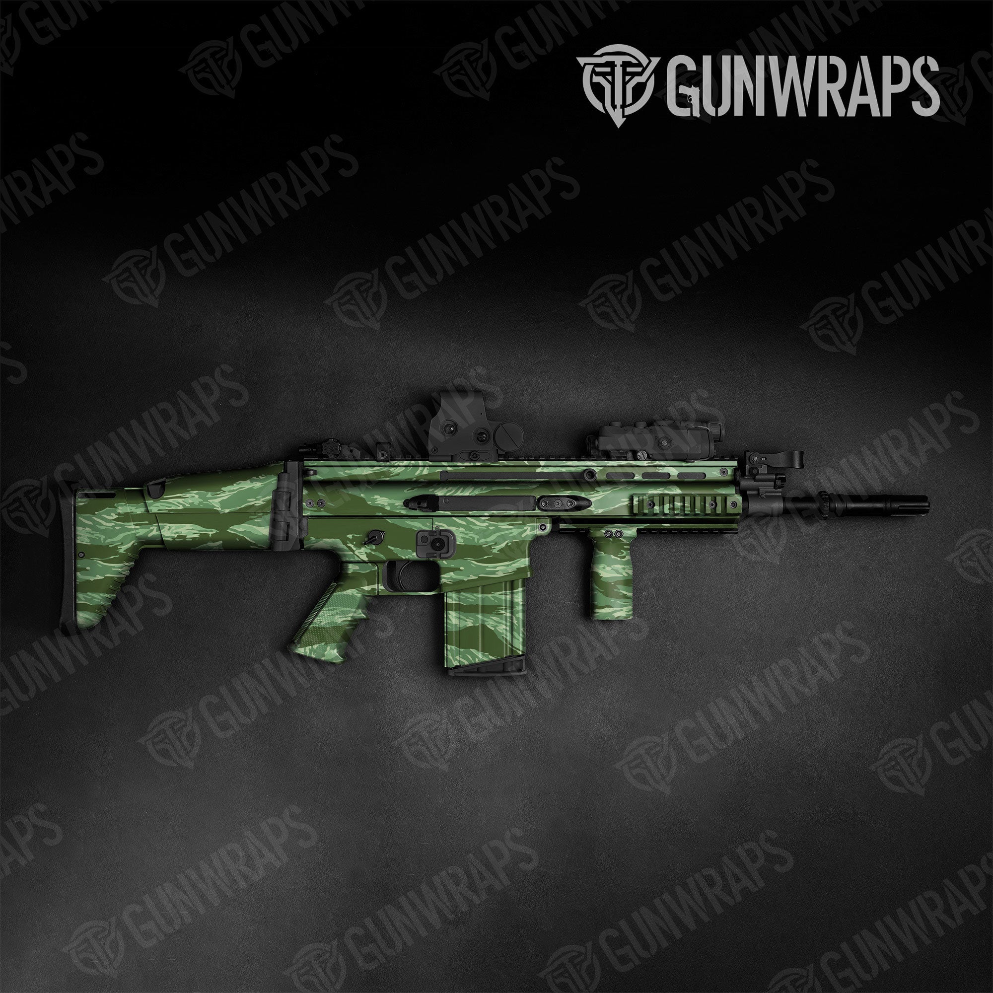 Vietnam Tiger Stripe Pistachio Gun Skin Vinyl Wrap