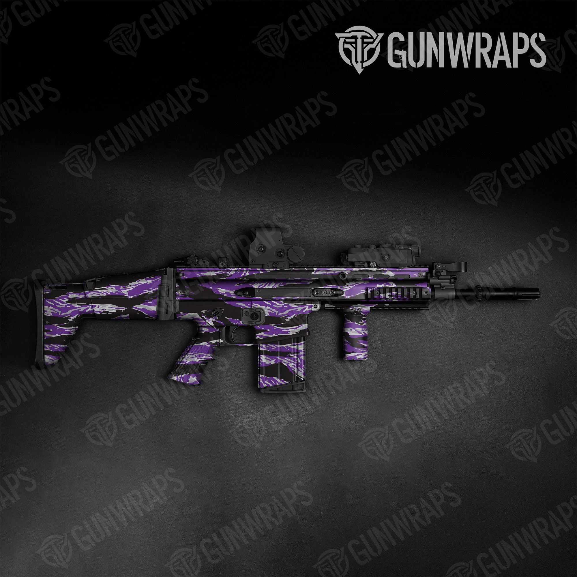 Vietnam Tiger Stripe Purple Tiger Gun Skin Vinyl Wrap