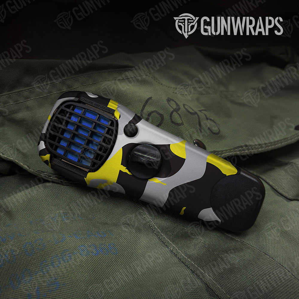 Ragged Yellow Tiger Gun Skin Vinyl Wrap