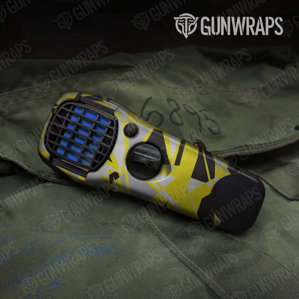 Sharp Yellow Tiger Gun Skin Vinyl Wrap